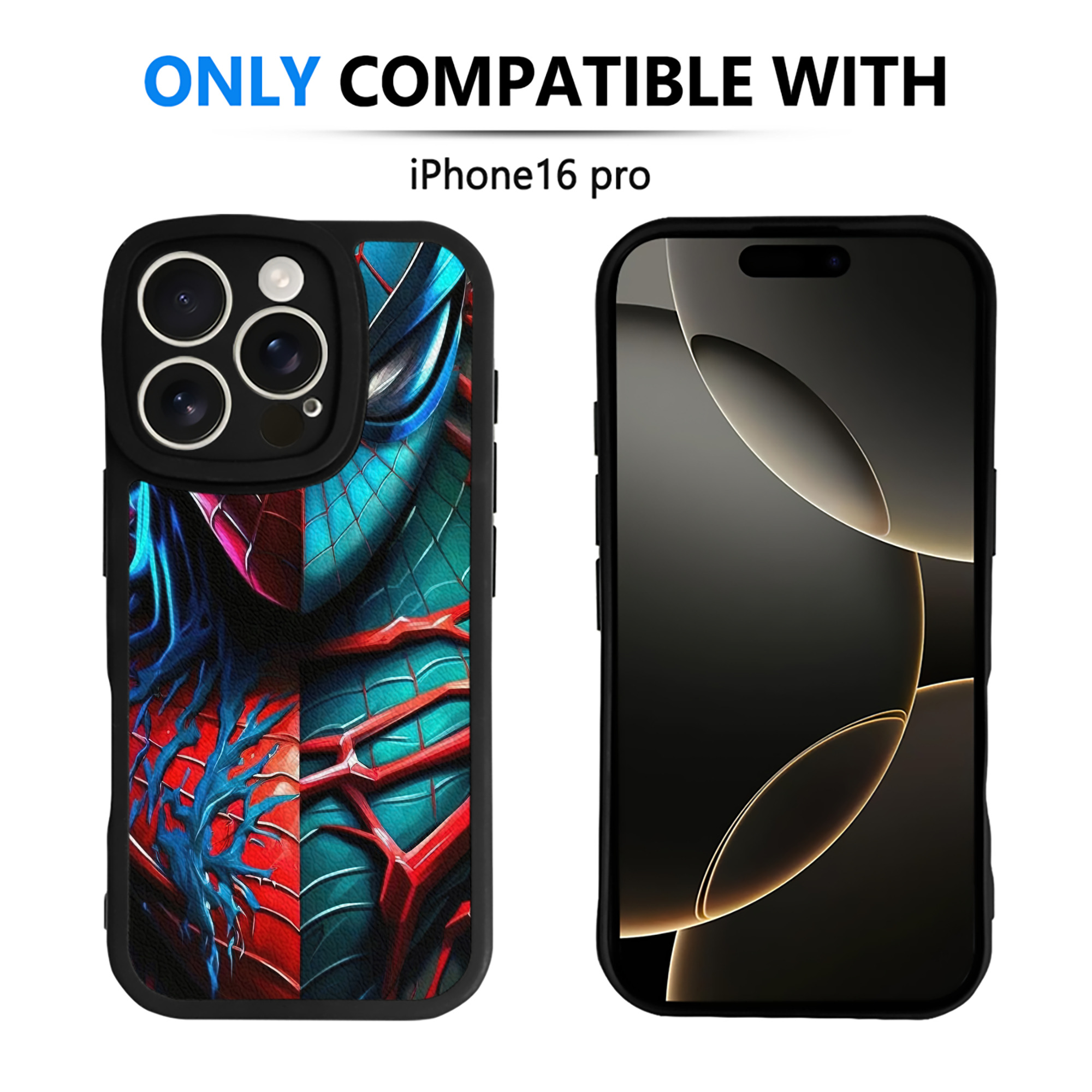 （画像用） Spider Man スパイダーマン 【iPhone 16シリーズ対応】シリコンスマホケース（レザー調） 材質：シリコン